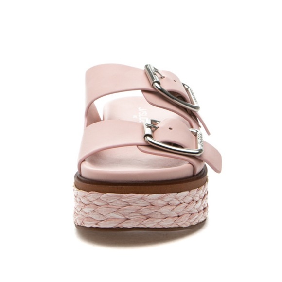NWT J/SLIDES BONNIE Light Pink Leather Sandal - Picture 4 of 15